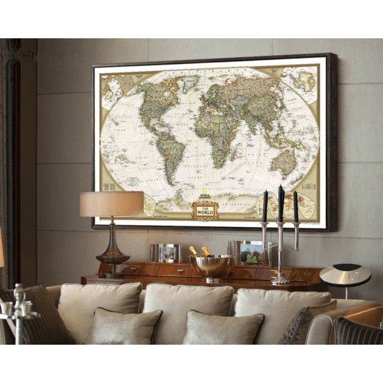Винтидж постер - карта на света