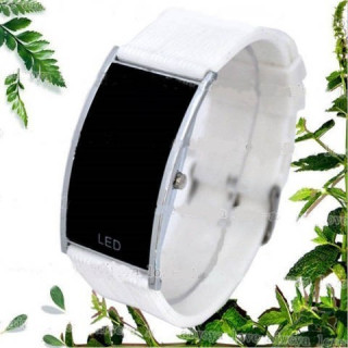 Led часовник nike slim - бял