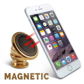 Златиста магнитна стойка за телефон за табло на кола