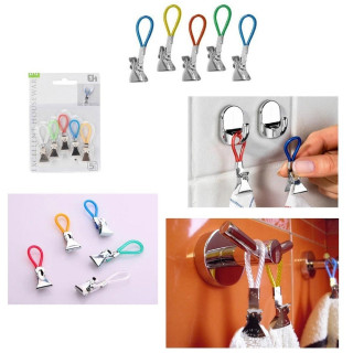 Клипс закачалка за кърпи 5 броя
