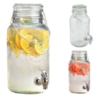 Диспенсър за напитки – стъклен буркан с канелка