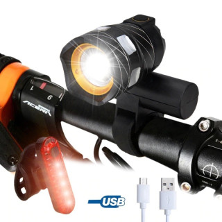 Фар за велосипед с USB T6 1600LM - 1