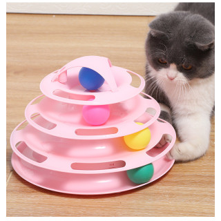 Играчка за котки пирамида с 4 топчета - 6