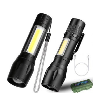 Джобно фенерче XPE+COB със ZOOM - 1
