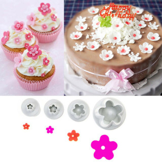 Сладкарски резци с бутало за фондан к-т 4 броя - 1