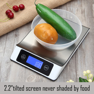 Красива кухненска везна до 5кг с тъч бутони - 7