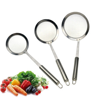 Стоманена цедка с фина мрежа за премахване на пяна - 1