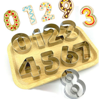 Метални резци за сладки с форма на цифри 0-9 - 6