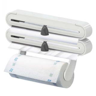 Поставка за стена за домакинска хартия, стреч фолио и фолио за печене