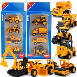 Малка играчка багер или камион за килимче с писта