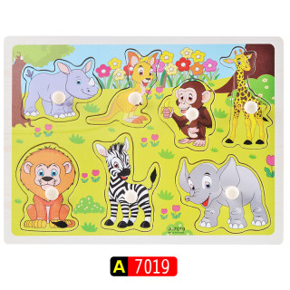 Дървени играчки и пъзели с дръжки за деца 1+