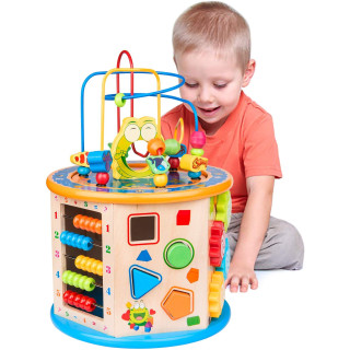 Голям дървен дидактически куб