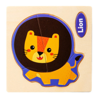 Забавни дървени пъзели за деца с животни