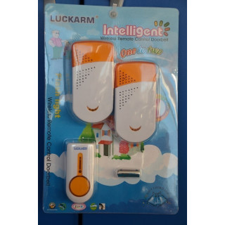 БЕЗЖИЧЕН ЗВЪНЕЦ ЗА ВРАТА С 1 БУТОН И 2 ЗВЪНЕЦА - 1