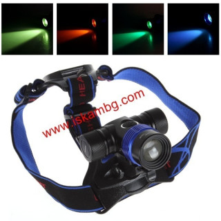 Лед челник с филтри и ZOOM - ударо и влагоустойчив T6 1600 лумена - 1