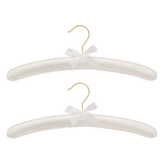 Закачалка - сатенена - бяла - 2 бр.