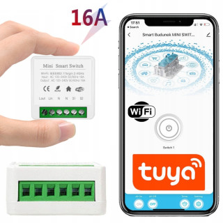 WiFi смарт модул тип реле 16А за осветление, климатик, бойлер от телефон
