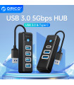 Качествен USB HUB 3.0 със скорост 5Gbps - 4 портов