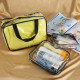 К-т от 3бр. прозрачни чантички с цип за козметика при пътуване