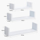 Комплект 3 броя MDF рафтове за стена в бял цвят Комплект 3 броя MDF рафтове за стена в бял цвят