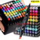 Комплект 80 броя двустранни цветни маркери за рисуване Комплект 80 броя двустранни цветни маркери за рисуване