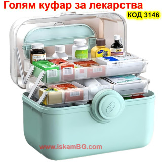 Голям куфар органайзер за лекарства