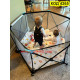 Шестоъгълна голяма преносима кошара за игра за бебета Ф 144 см