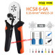 Комплект кримпинг клещи за кабели HSC8 6-6A с 2000 бр. изолирани накрайници Комплект кримпинг клещи за кабели HSC8 6-6A с 2000 бр. изолирани накрайници