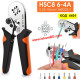 Кримпващи клещи HSC8 6-4A с кутия и 400 бр. кабелни обувки Кримпващи клещи HSC8 6-4A с кутия и 400 бр. кабелни обувки