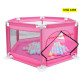 Розова шестоъгълна детска кошара за игра - 125х110х65 см