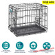 Метална транспортна клетка за малки породи кучета, сгъваема - 60*46*51см