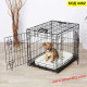 Метална транспортна клетка за малки породи кучета, сгъваема - 60*46*51см