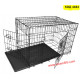 Сгъваема транспортна клетка за куче, метална - размер 107*71*77 см