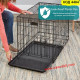 Сгъваема транспортна клетка за куче, метална - размер 107*71*77 см
