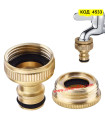 Месингов адаптор-конектор бърза връзка за кран 1/2" + 3/4"