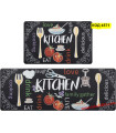 Водоустойчива пътека за кухня от две части Kitchen Love - ЦВЕТНИ