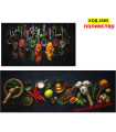 Комплект малки килимчета за кухня от две части 40*60cm + 40*120cm - полиестер, код 4585
