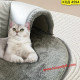 Легло за котки с тунел 2 в 1 | Плюшено | 55x75см
