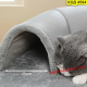 Легло за котки с тунел 2 в 1 | Плюшено | 55x75см