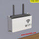 Стенна Стойка за Рутер | Кутия Органайзер за Wi-Fi без Пробиване | Бяла