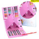 Голям детски комплект за рисуване 208 части в куфарче | Розов цвят