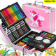 Комплект за Рисуване 145 части в Куфар Розов Еднорог - Детски Арт