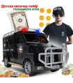 Детска касичка полицейска кола с пин код, пръстов отпечатък и светлини