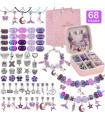 Детски комплект за изработка на бижута – 68 части, Лилав