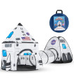 Детска палатка за игра 3 в 1 "Космическа мисия" – Ракета, Тунел и Капсула