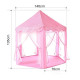 Палатка за Принцеси със Светлини | Голям Розов Замък | 140см