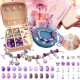 Детски комплект за изработка на бижута – 68 части | Гривни, мъниста и висулки