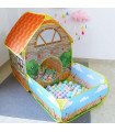 Детска палатка за стая Къщичка 2 в 1 с басейн за топки