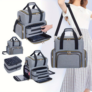 Чанта / Куфар за лакове и лампа за нокти (Капацитет 80 бр.)