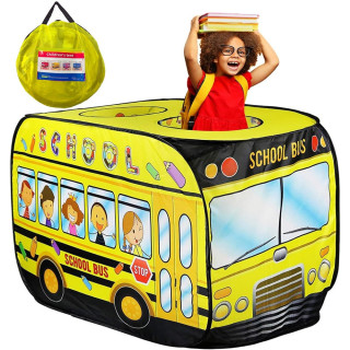 Детска Палатка Училищен Автобус | Сгъваема Pop Up за Игра